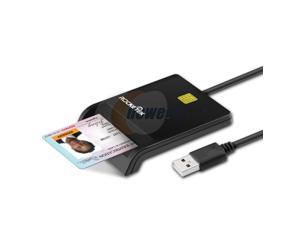 CORN CAC Smart Card Reader - DOD Military USB Common Access Card Reader - Compatible with Windows XP/Vista/7/8/10, Mac OS X / RT-SCR1 ID / IC Bank Card Reader