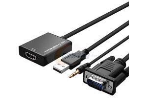 VGA to HDMI Output, CORN HD 1080p TV AV HDTV Video Cable Converter Adapter Plug and Play with Audio for HDTVs, Monitors, displayers,Laptop Desktop Computer (VGA to HDMI-1 Pack) VGA to HDMI Output, CORN HD 1080p TV AV HDTV Video Cable Converter Adapter Plug and Play with Audio for HDTVs, Monitors, displayers,Laptop Desktop Computer (VGA to HDMI-1 Pack)