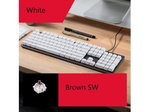 Logitech K845 Wired TTC Mechanical Gaming Keyboard, 104 Keys White Backlit And TTC Mechanical Brown Switch For Windows/MAC/Android/IOS - White Logitech K845 Wired TTC Mechanical Gaming Keyboard, 104 Keys White Backlit And TTC Mechanical Brown Switch For Windows/MAC/Android/IOS - White
