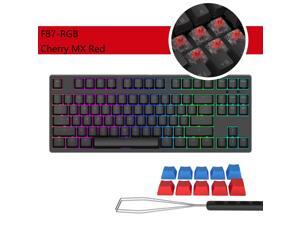 iKBC F87-RGB Cool Exterior TKL USB Wired RGB N-key Rollover Mechanical Keyboard For Office And Game, Cherry MX Red - Black iKBC F87-RGB Cool Exterior TKL USB Wired RGB N-key Rollover Mechanical Keyboard For Office And Game, Cherry MX Red - Black
