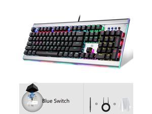 HP GK520  Ergonomic Design,Cool Exterior USB Wired Blue Mechanical Gaming  Keyboard For Office And Game -  N-KeyRollover, Black Keys, Cool Rainbow Backlit