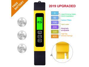 TDS Meter with 0-9999PPM Range PPM Meter and pH Meter Combo,TDS-EC-Temp 3-in-1 