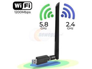 1200Mbps USB Wifi Adapter for PC,CORN Mini 802.11ac Dual Band 2.4G/5G High Gain 2dBi Antenna Wireless Network Adapter Wi-Fi Dongle Adapter Support Windows XP,Win Vista,Win 7,Win 8.1,Win 10,Mac OS X 10