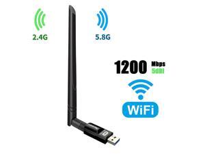 USB Wifi Adapter 1200Mbps TECHKEY USB 3.0 Wifi Dongle 802.11 ac Wireless Network Adapter with Dual Band 2.4GHz/300Mbps+5GHz/866Mbps 5dBi High Gain Antenna for Desktop Windows XP/Vista/7/8/10 Linux Mac USB Wifi Adapter 1200Mbps TECHKEY USB 3.0 Wifi Dongle 802.11 ac Wireless Network Adapter with Dual Band 2.4GHz/300Mbps+5GHz/866Mbps 5dBi High Gain Antenna for Desktop Windows XP/Vista/7/8/10 Linux Mac