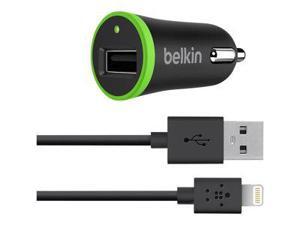 BELKIN F8J078bt04-BLK Black Car Charger with Lightning to USB Cable (10 Watt/2.1 Amp) BELKIN F8J078bt04-BLK Black Car Charger with Lightning to USB Cable (10 Watt/2.1 Amp)