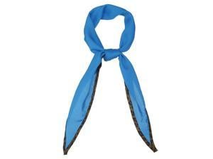 Solid Color Rhombus Neck Scarf Scarves Head Ribbon Neckerchief for Women Sky Blue