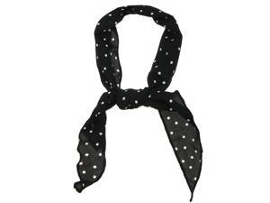 Polka Dots Print Triangle Scarf Neck Scarves Neckerchief Head Wrap for Women Black With Small Dots