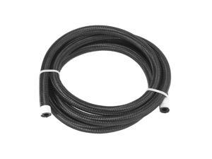 5ft 4AN Fuel Hose AN4 1/4" Universal Braided Nylon Stainless Steel CPE Oil Fuel Gas Line Hose Black