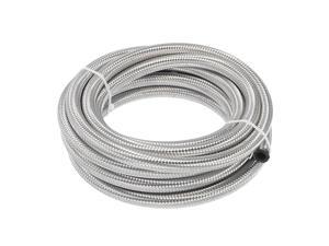 SINTLY 6AN 3/8 Fuel line Hose Fitting Kit Oil Line Braided Nylon Stainless Steel Oil Gas AN6 CPE 10FT Black 