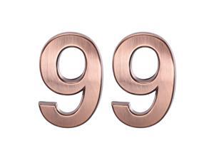 Self Adhesive House Number, 1.97 Inch ABS Plastic Number 9 for House Hotel Mailbox Address Sign Bronze Brushed 2 Pcs Self Adhesive House Number, 1.97 Inch ABS Plastic Number 9 for House Hotel Mailbox Address Sign Bronze Brushed 2 Pcs