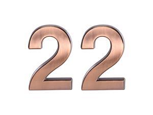 Self Adhesive House Number, 3.94 Inch ABS Plastic Number 2 for House Hotel Mailbox Address Sign Bronze Brushed 2 Pcs Self Adhesive House Number, 3.94 Inch ABS Plastic Number 2 for House Hotel Mailbox Address Sign Bronze Brushed 2 Pcs