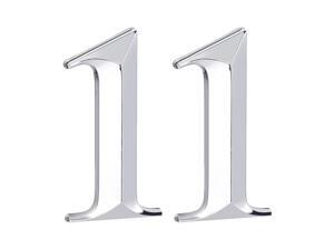 Self Adhesive House Number, 2.76 Inch ABS Number 1 3D Design for House Hotel Mailbox Address Sign Silver Tone 2 Pcs Self Adhesive House Number, 2.76 Inch ABS Number 1 3D Design for House Hotel Mailbox Address Sign Silver Tone 2 Pcs