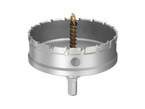 105mm Carbide Hole Cutter, Hole Saws for Stainless Steel Sheet Metal, Non-slip Triangular Shank Limit Step, with Titanium Coated Center Drill 105mm Carbide Hole Cutter, Hole Saws for Stainless Steel Sheet Metal, Non-slip Triangular Shank Limit Step, with Titanium Coated Center Drill