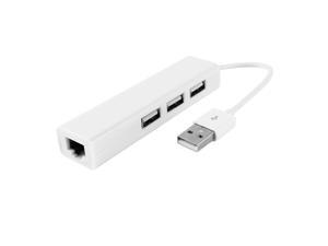 Wired 3 Port USB 2.0 Hub with Ethernet LAN Network Adapter Connector Wired 3 Port USB 2.0 Hub with Ethernet LAN Network Adapter Connector