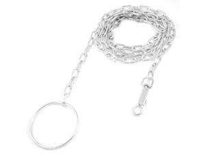 1.7M Length 3" Dia Ring Metal Pet Dog Silver Tone for Pet Dog 1.7M Length 3" Dia Ring Metal Pet Dog Silver Tone for Pet Dog
