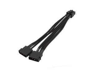 2xLP4 to 8 Pin PCIE PCI Express Video Card Power Supply Cable Adapter black 2xLP4 to 8 Pin PCIE PCI Express Video Card Power Supply Cable Adapter black
