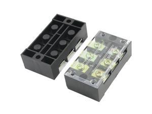 Global Bargains 2pcs 600V 45A 3P Double Row Covered Barrier Screw Terminal Block Strip Global Bargains 2pcs 600V 45A 3P Double Row Covered Barrier Screw Terminal Block Strip