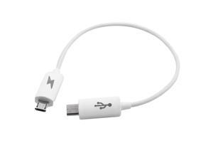 Micro USB to Micro USB Emergency Mutual Charger Cable White 25cm Long Micro USB to Micro USB Emergency Mutual Charger Cable White 25cm Long