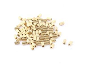 100Pcs M2 x 5mm Female Thread Knurled Brass Standoff Spacer for Mother Board 100Pcs M2 x 5mm Female Thread Knurled Brass Standoff Spacer for Mother Board
