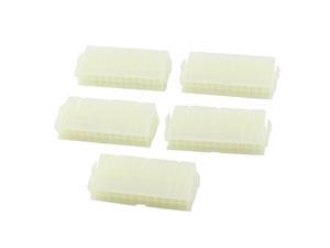 5 Pcs Beige Plastic 24 Pin Female Power Supply Connector TX Adapter 5 Pcs Beige Plastic 24 Pin Female Power Supply Connector TX Adapter