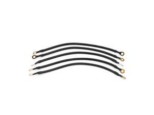 5Pcs 26cm Length Universal Car Battery Inverter Wire Power Transfer Cable Black 5Pcs 26cm Length Universal Car Battery Inverter Wire Power Transfer Cable Black