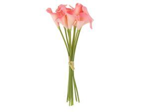 Wedding Decor PU Calla Lily Artificial Manmade Flowers Bouquet Pink Beige 10 Pcs Wedding Decor PU Calla Lily Artificial Manmade Flowers Bouquet Pink Beige 10 Pcs