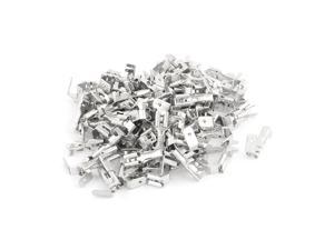 100 Pcs 4.8 Width Piggy Back Insulated Terminals Electrical Wire Crimp Connector