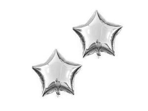 Foil Star Shape Balloon Birthday Party Decor Silver Tone 10 Inches 2 Pcs Foil Star Shape Balloon Birthday Party Decor Silver Tone 10 Inches 2 Pcs