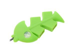 4 Port USB 2.0 Hub Green Fish Bone for PC Desktop 4 Port USB 2.0 Hub Green Fish Bone for PC Desktop