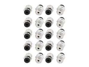 20pcs 1/4" PT Tube 4mm Push In Joint Pneumatic Straight Connector Quick Fittings