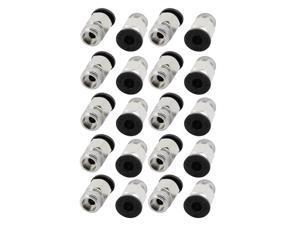 20pcs 1/8" PT Tube 4mm Push In Joint Pneumatic Straight Connector Quick Fittings
