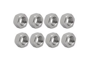 20pcs 1/4"-20 Thread UNC Type 304 Stainless Steel Hex Nut Fastener Silver Tone 