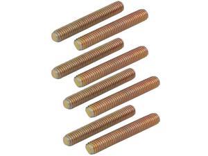 M6 Thread Dia 60mm Length Carbon Steel Zinc Plated Fully Threaded Rod 12pcs