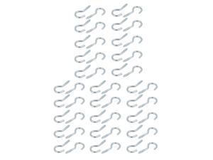 5.3mm Opening Width 25mm Length Zinc Plated Self-Tapping Cup Screw Hook 50pcs