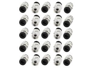 30pcs 1/4" PT Male Thread 6mm Push In Joint Pneumatic Connector Quick Fittings