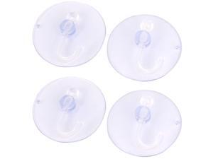 Bathroom Wall Window 50mm Dia Plastic Suction Cup Hook Clear Blue 4Pcs for Home Essential Bathroom Wall Window 50mm Dia Plastic Suction Cup Hook Clear Blue 4Pcs for Home Essential