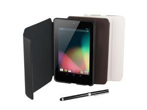 Black Faux Leather Sleeve Case Cover w Stylus for Google Nexus 7 Android Tablet Black Faux Leather Sleeve Case Cover w Stylus for Google Nexus 7 Android Tablet