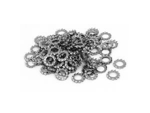 M5 Inner Dia 304 Stainless Steel External Serrated Lock Washers Gasket 100pcs 