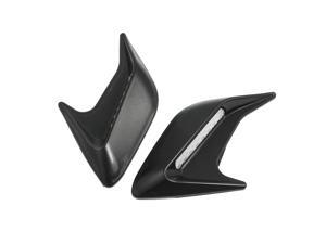 2 x Car 14.2/" Length Side Vent Air Flow Fender Sticker Silver Tone Black