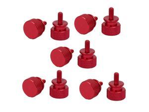 Computer PC Case Aluminum Alloy Knurled Thumb Screws Wine Red M3x7mm 10pcs Computer PC Case Aluminum Alloy Knurled Thumb Screws Wine Red M3x7mm 10pcs