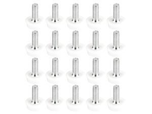 M8 x 20mm Threaded Furniture Cabinet Screw On Leveling Glide Foot 30 Pcs M8 x 20mm Threaded Furniture Cabinet Screw On Leveling Glide Foot 30 Pcs