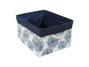 Storage Baskets w Cotton Handles Foldable Storage Toy Bin Laundry Basket Clothes Towel Organizer 16.1" x 12.2" x 8.3" Blue Gypsophila