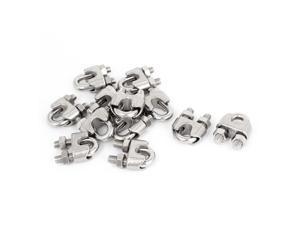 10mm 3/8" Stainless Steel Wire Rope Cable Clamp Clips 12pcs