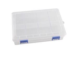 Unique Bargains Removable Blocks Clear White Plastic Electronic Component Case Holder Unique Bargains Removable Blocks Clear White Plastic Electronic Component Case Holder