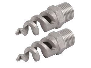 1/2BSP Male Thread Stainless Steel Spiral Design Full Cone Spray Nozzle 2pcs 1/2BSP Male Thread Stainless Steel Spiral Design Full Cone Spray Nozzle 2pcs