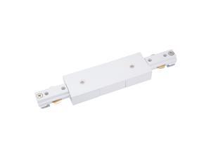 Track Straight Connector 3-Wire Rail Joiner Light Mounted Fitting White Track Straight Connector 3-Wire Rail Joiner Light Mounted Fitting White