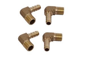 Unique Bargains1/8BSP Male Thread 6mm Dia Brass Hose Barb Fittings Couplers Connectors 4pcs