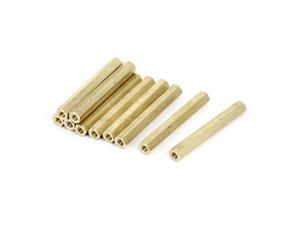 Unique Bargains M4 x 45mm Female Thread Brass Hex Standoff Pillar Rod Spacer Coupler Nut 10pcs Unique Bargains M4 x 45mm Female Thread Brass Hex Standoff Pillar Rod Spacer Coupler Nut 10pcs