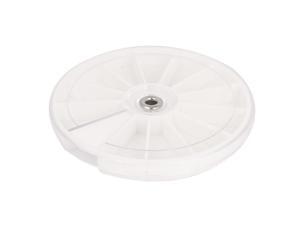 White Clear Plastic Round Rotatable 12 Components Storage Box Holder White Clear Plastic Round Rotatable 12 Components Storage Box Holder