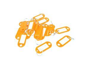 Unique Bargains 20pcs Key ID Tags Name Card Labels Keyring Keychain Orange